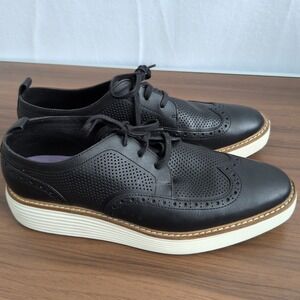 Cole Haan Women's Original Grand Platform Wingtip Oxford Black Lace-up W 11